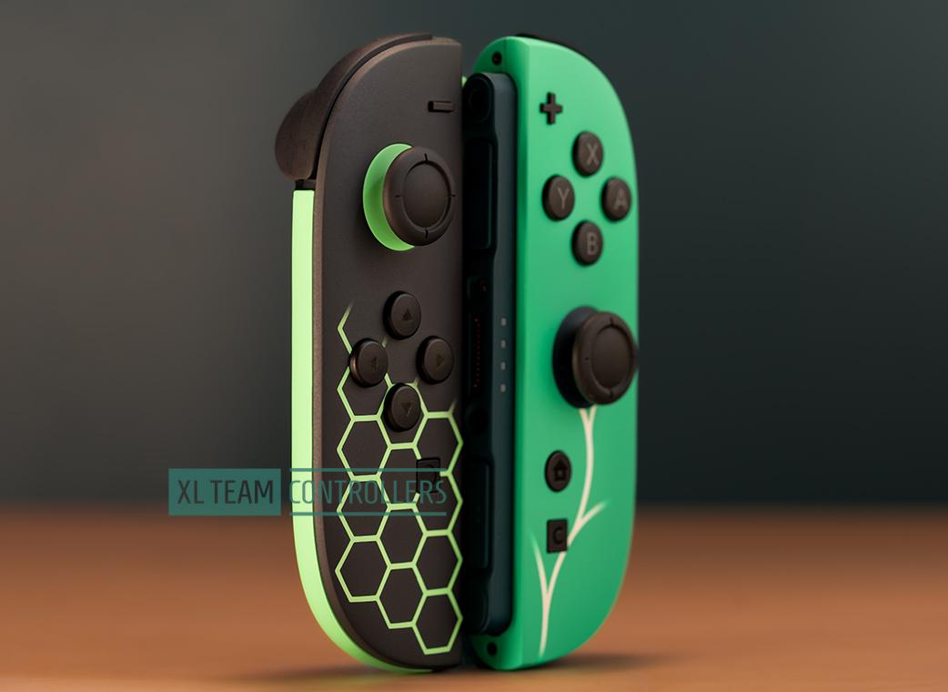 Pokemon Legends Z-A Themed Nintendo Switch JoyCons 2 Controllers Custom Hand-Painted