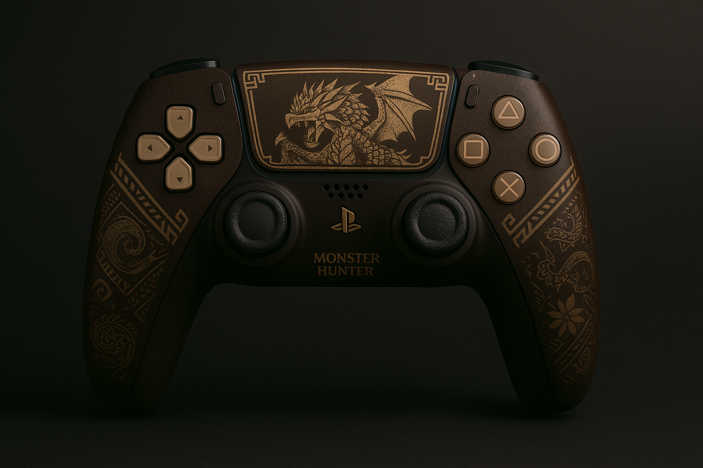 Custom Monster Hunter Themed PlayStation 5 PS5 DualSense Wireless Controller