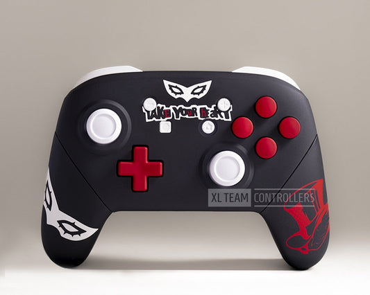 Custom Nintendo Switch Pro Wireless Controller Persona 5 Phantom Thief of Hearts Joker Themed