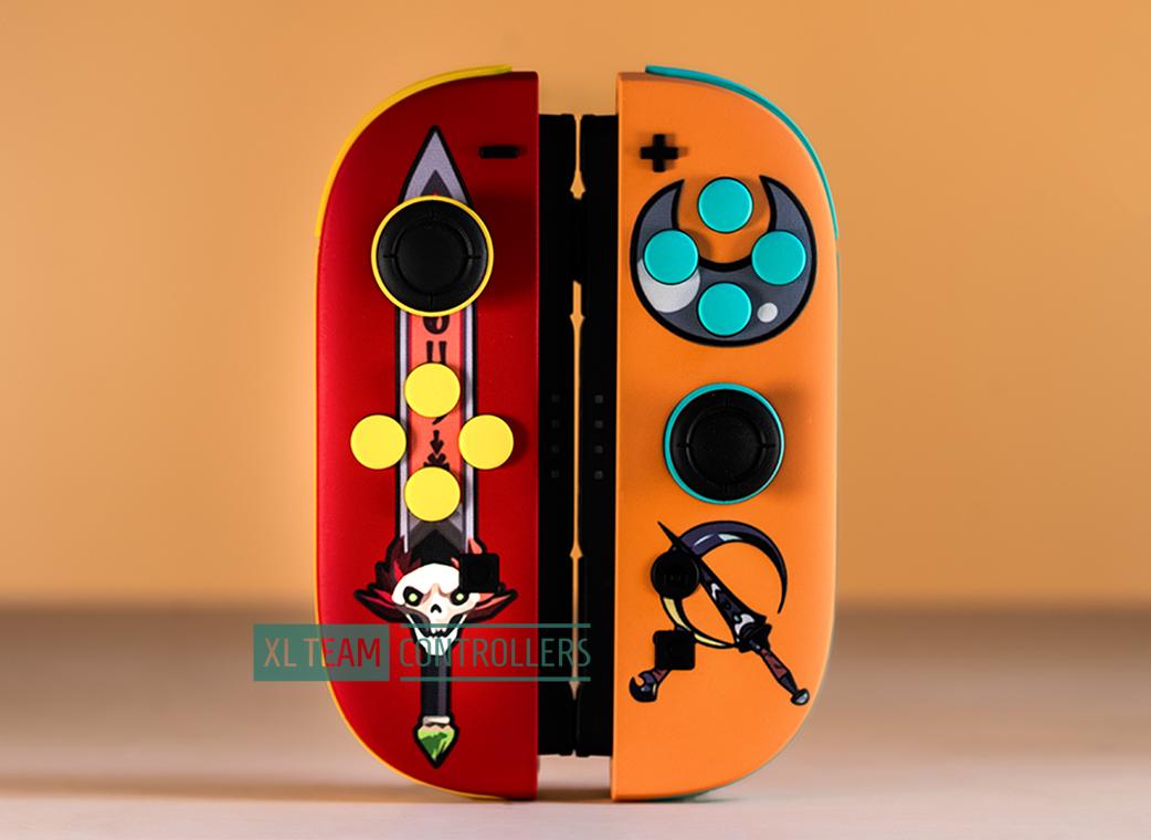 Hades 2 Zagreus Melinoe Themed Nintendo Switch 2 JoyCons Controllers Custom Painted