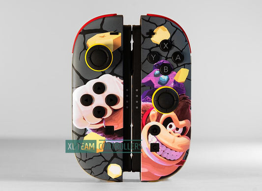 Donkey Kong Bananza Themed Nintendo Switch 2 JoyCons 2 Controllers Custom Painted